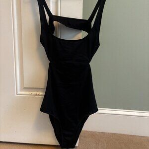 J.Crew Open Back Black One Piece Swimsuit Women’s Size 10